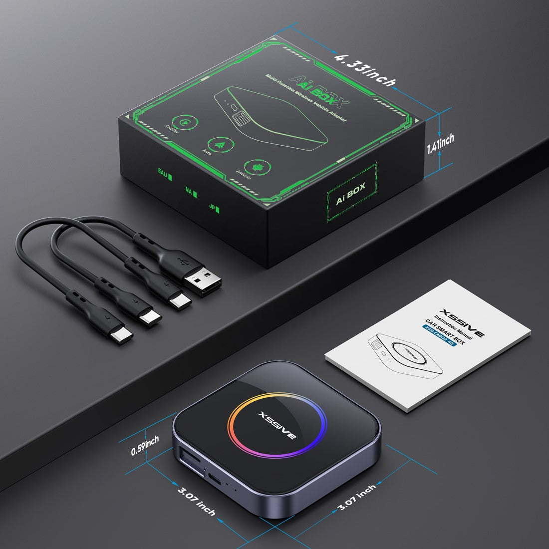 Wireless Ai BOX Adapter - Apple Carplay & Android Auto