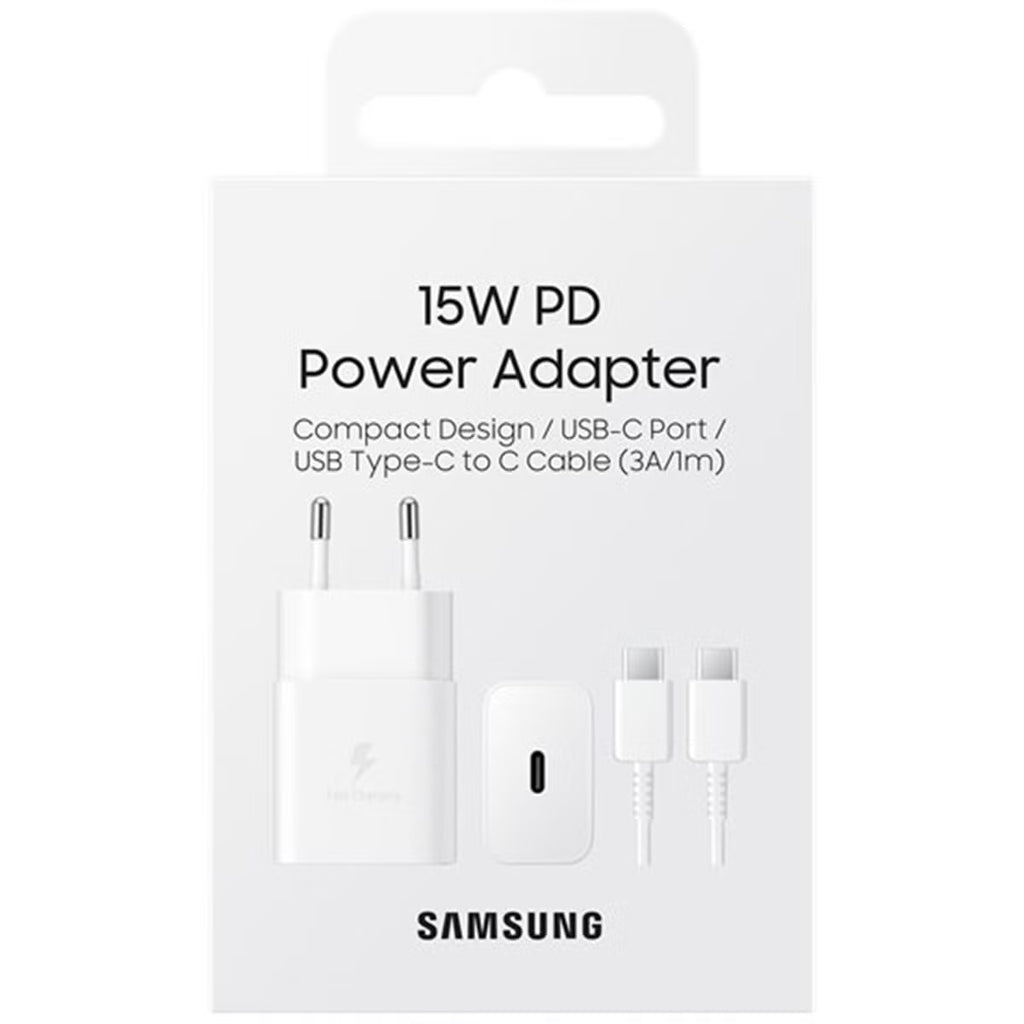 Samsung 15W PD Adapter with C-C Cable - White