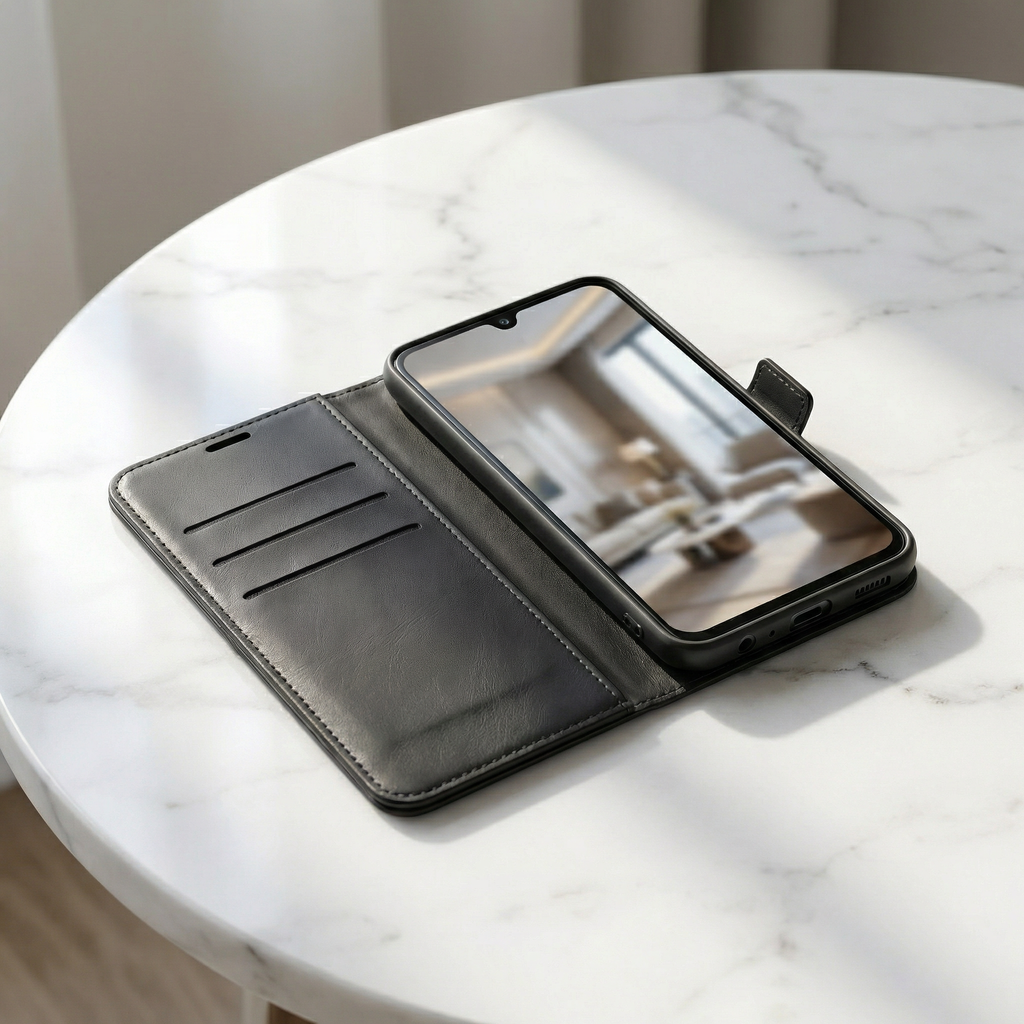 Samsung A16 Book Case Cover - Black