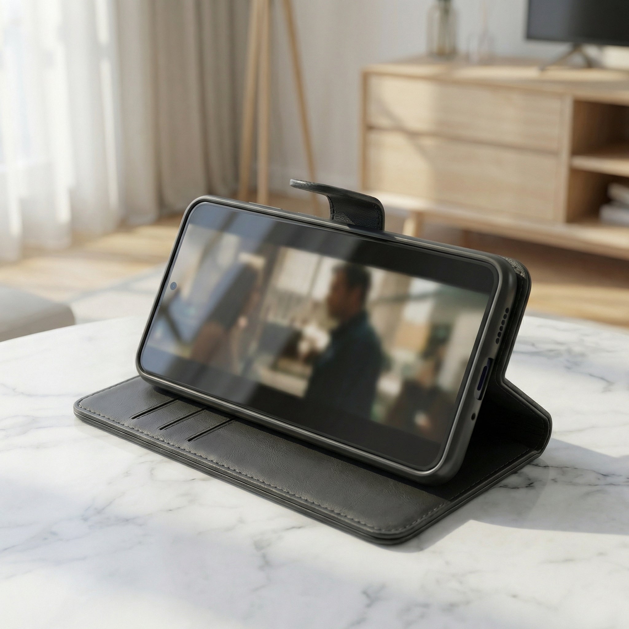 Samsung A52s Book Case Cover - Black