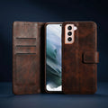 Samsung S21+ Book Case Cover - Brown