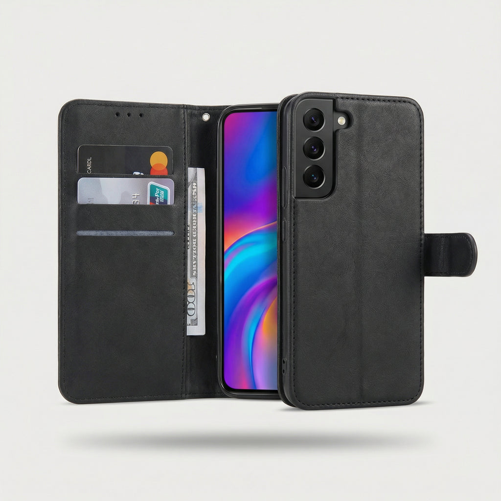 Samsung S22+ Book Case Cover - Black