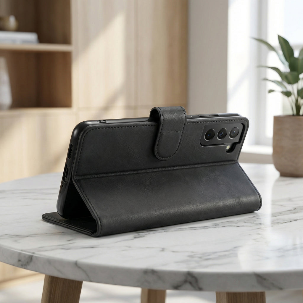 Samsung S22+ Book Case Cover - Black