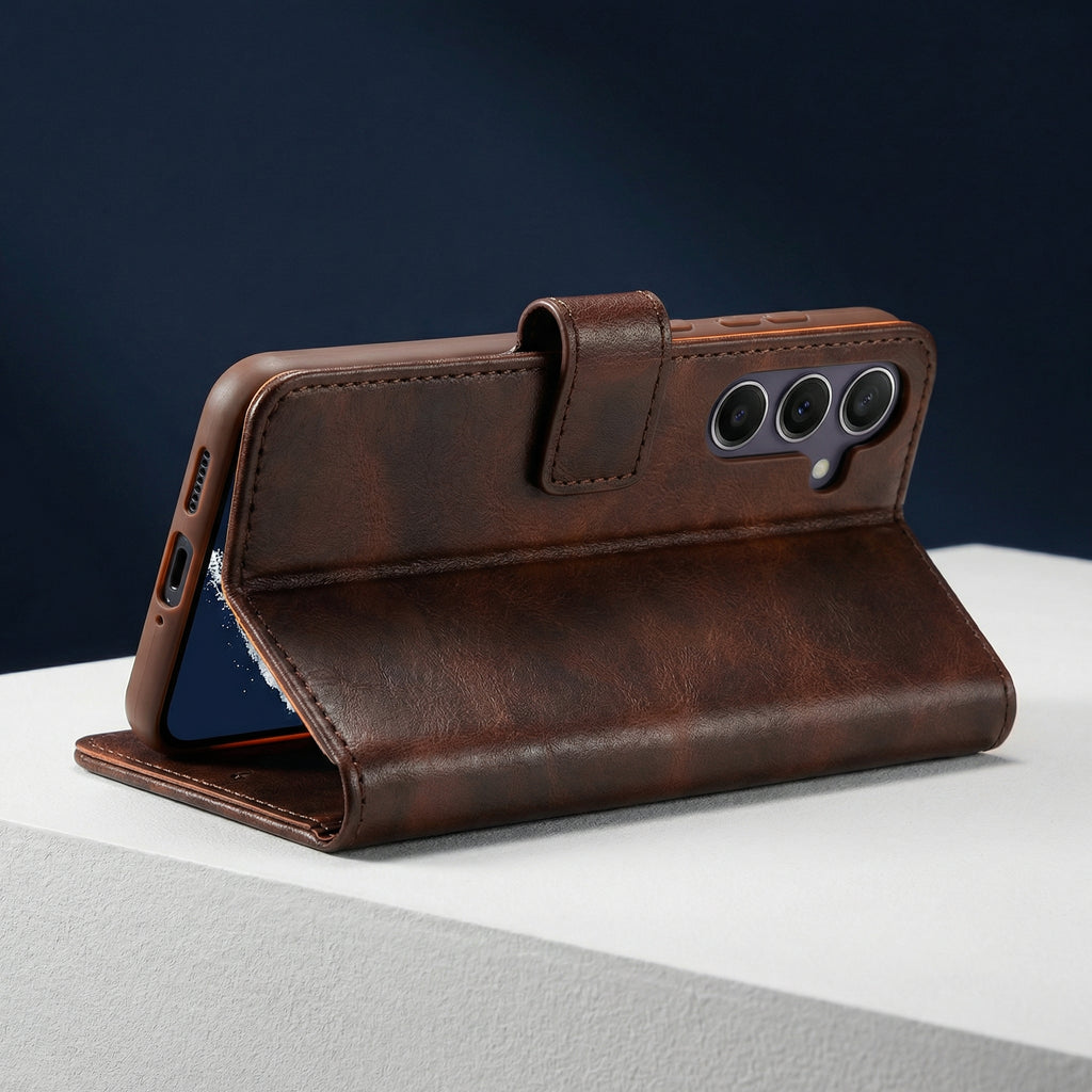 Samsung S22 FE Book Case Cover - Brown