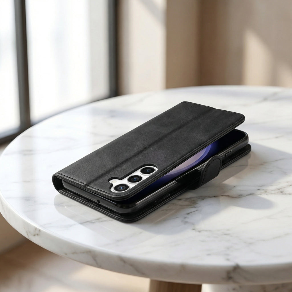 Samsung S23 FE Book Case Cover - Black