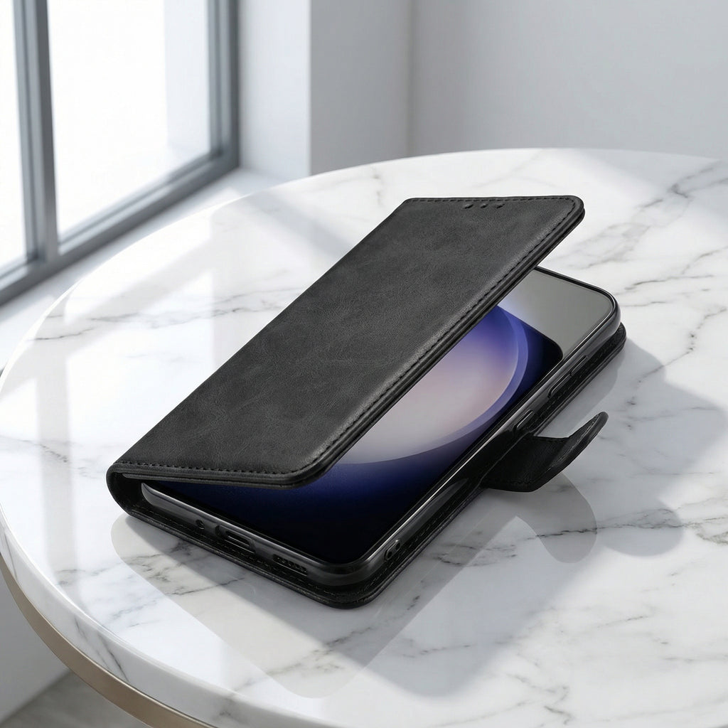 Samsung S25 Book Schutzhülle - Schwarz 