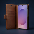 Samsung S25+ Book Case Cover - Brown