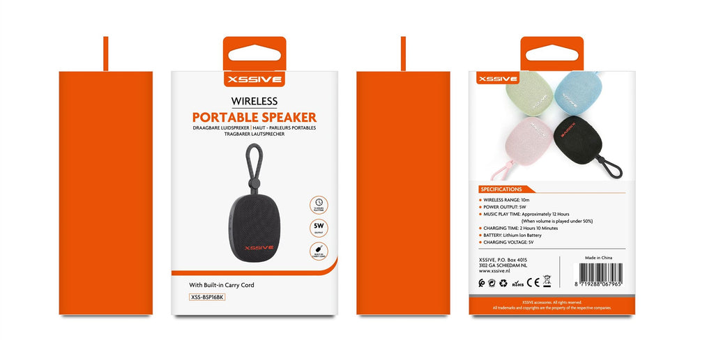 Small Portable Speaker - Black/Blue/Green/Pink