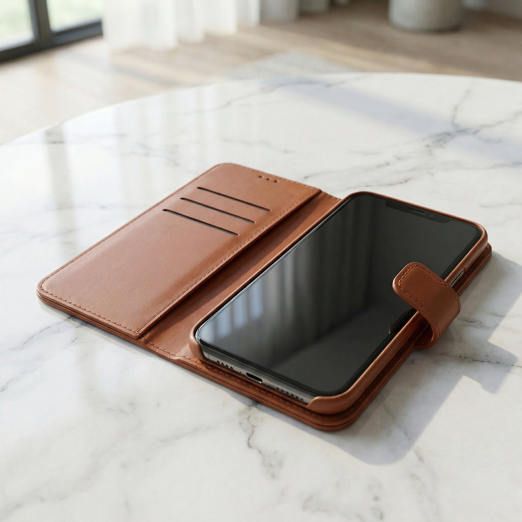 iPhone 11 Pro Book Case Cover - Brown