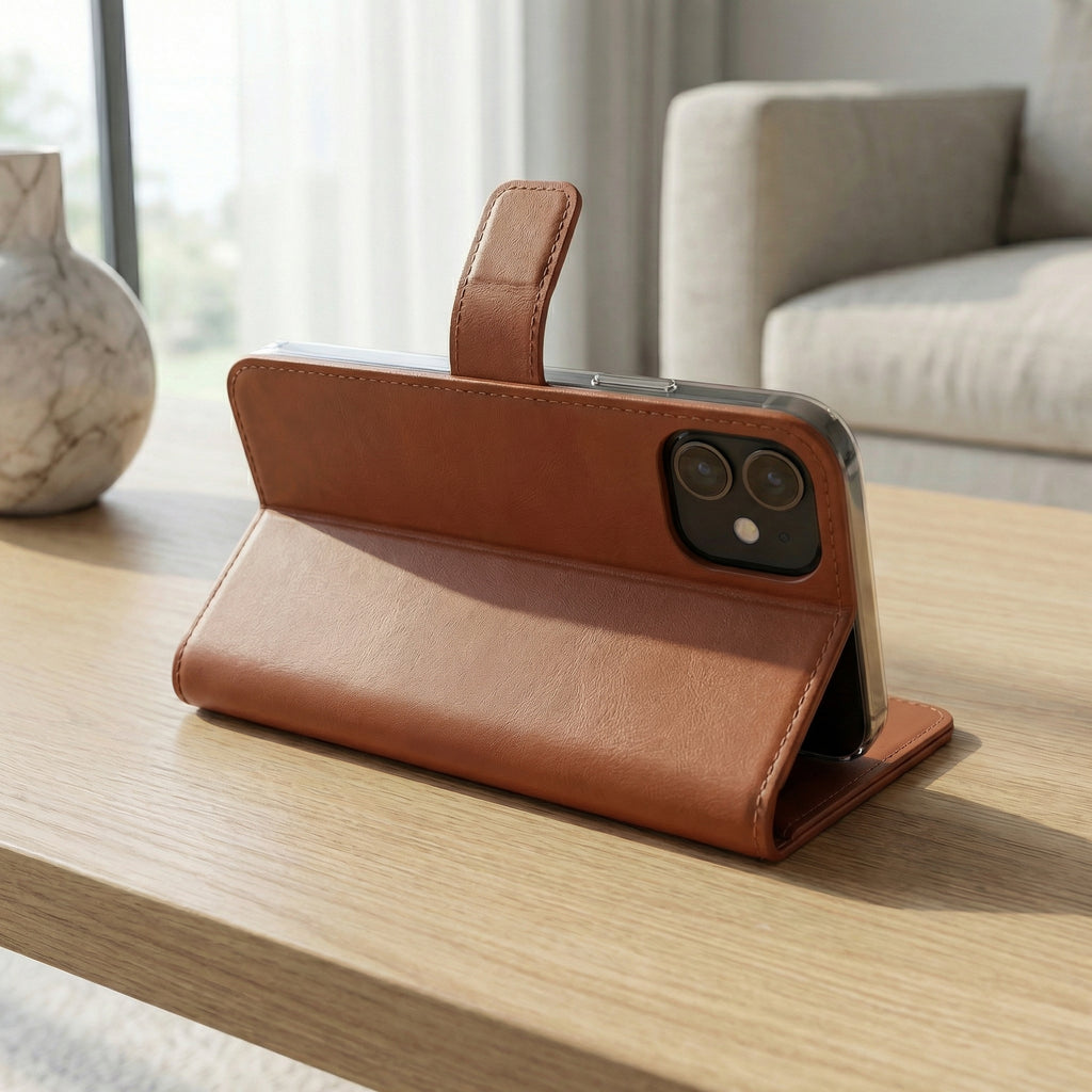 iPhone 11 Pro Book Case Cover - Brown