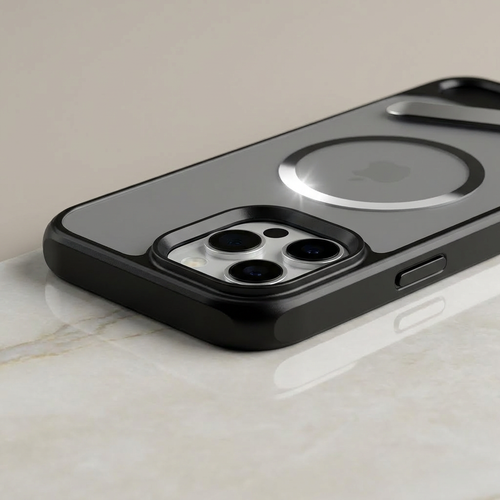 iPhone 14 Back Case Magsafe and Stand - Black/Grey