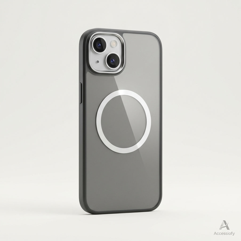 iPhone 15 Plus Back Case Magsafe - Black/Grey