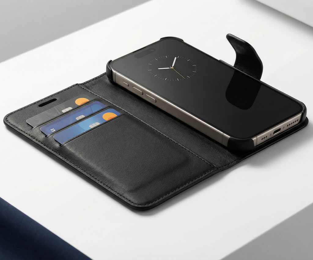 iPhone 16 Plus Book Case Cover - Black