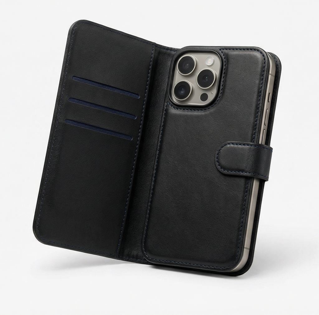 iPhone 16 Plus Book Case Cover - Black
