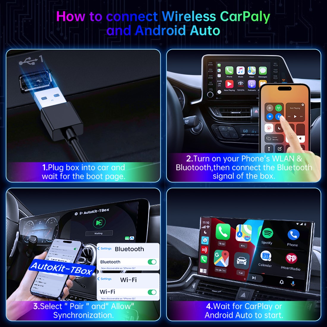 Multimedia auto smartbox - Apple CarPlay & Android Auto