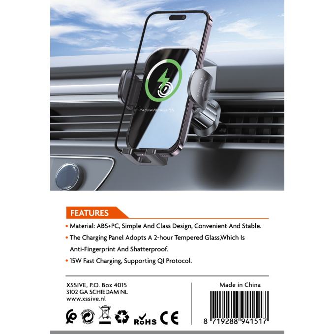 Wireless Charger Auto Coil Aligning Car Holder