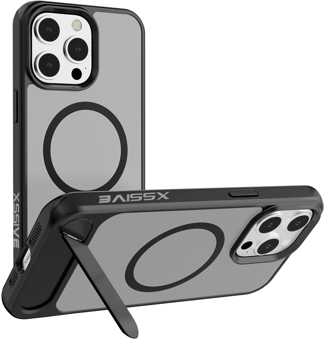 iPhone 14 Plus Back Case Magsafe and Stand - Black/Grey