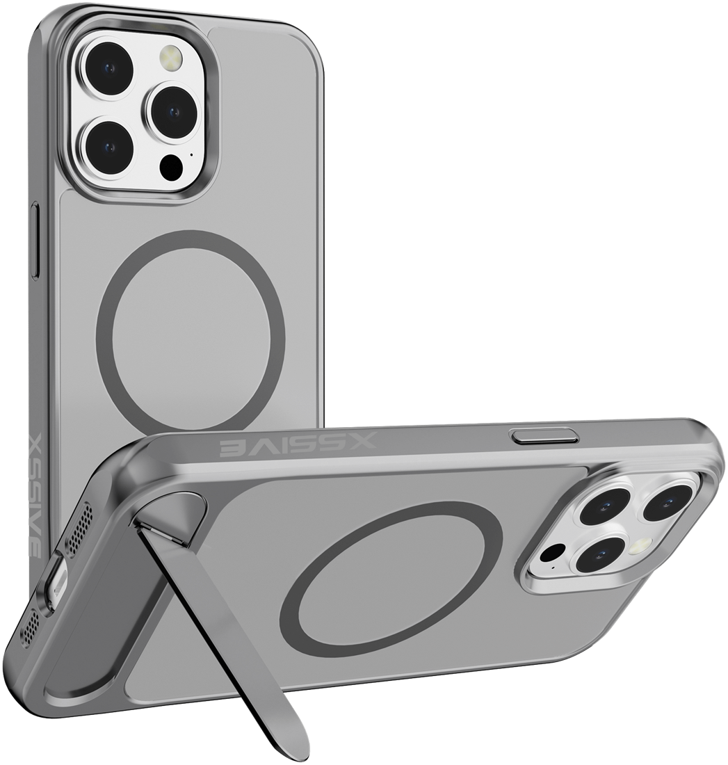 iPhone 14 Plus Back Case Magsafe and Stand - Black/Grey