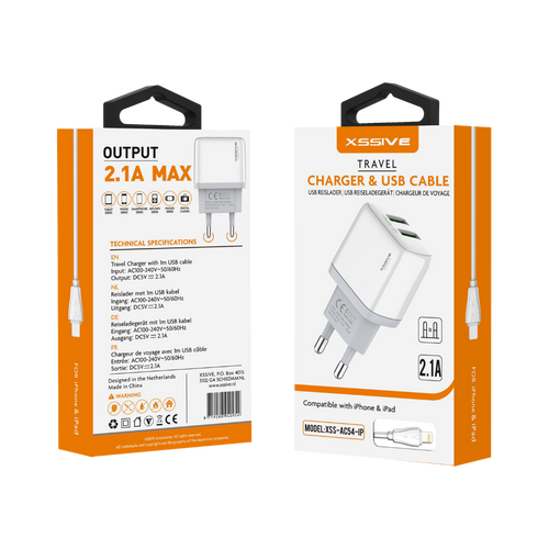 Duo USB Charger with Cable for iPhone