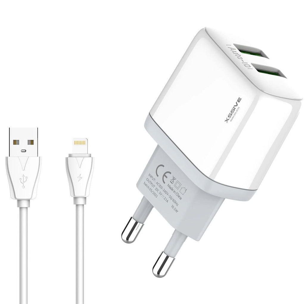 Duo USB Charger with Cable for iPhone