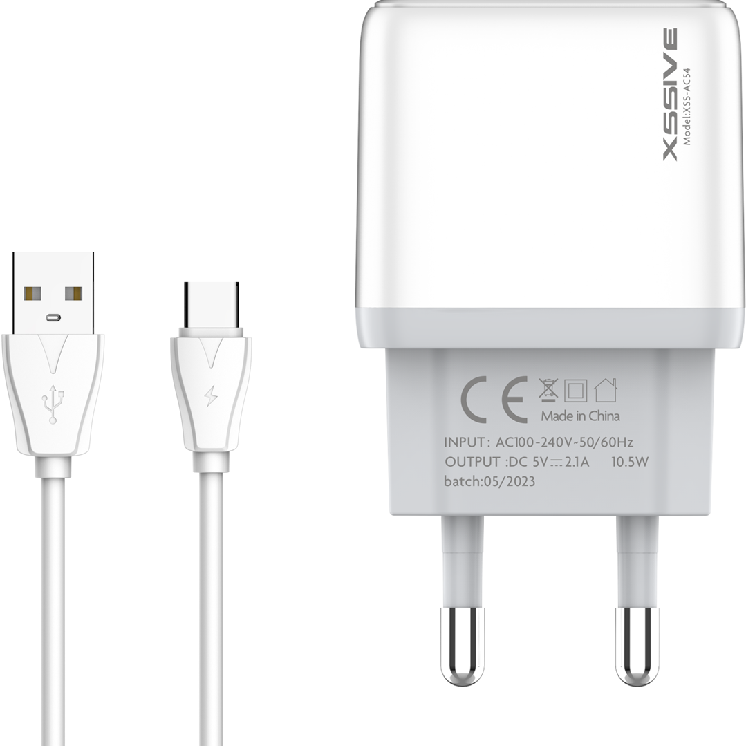 Duo USB Charger with Cable USB-C