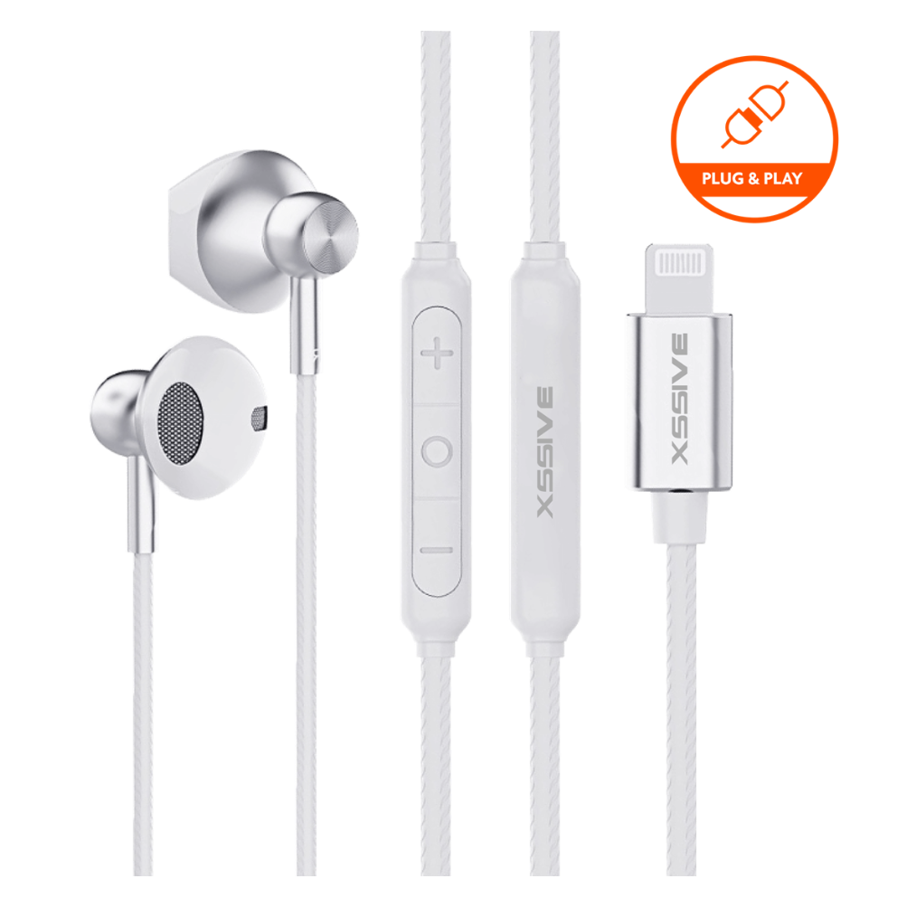 iPhone Earbuds with wire - White