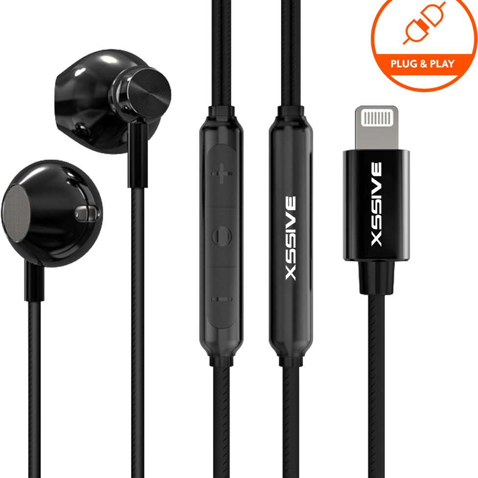 iPhone Earbuds with wire - Black
