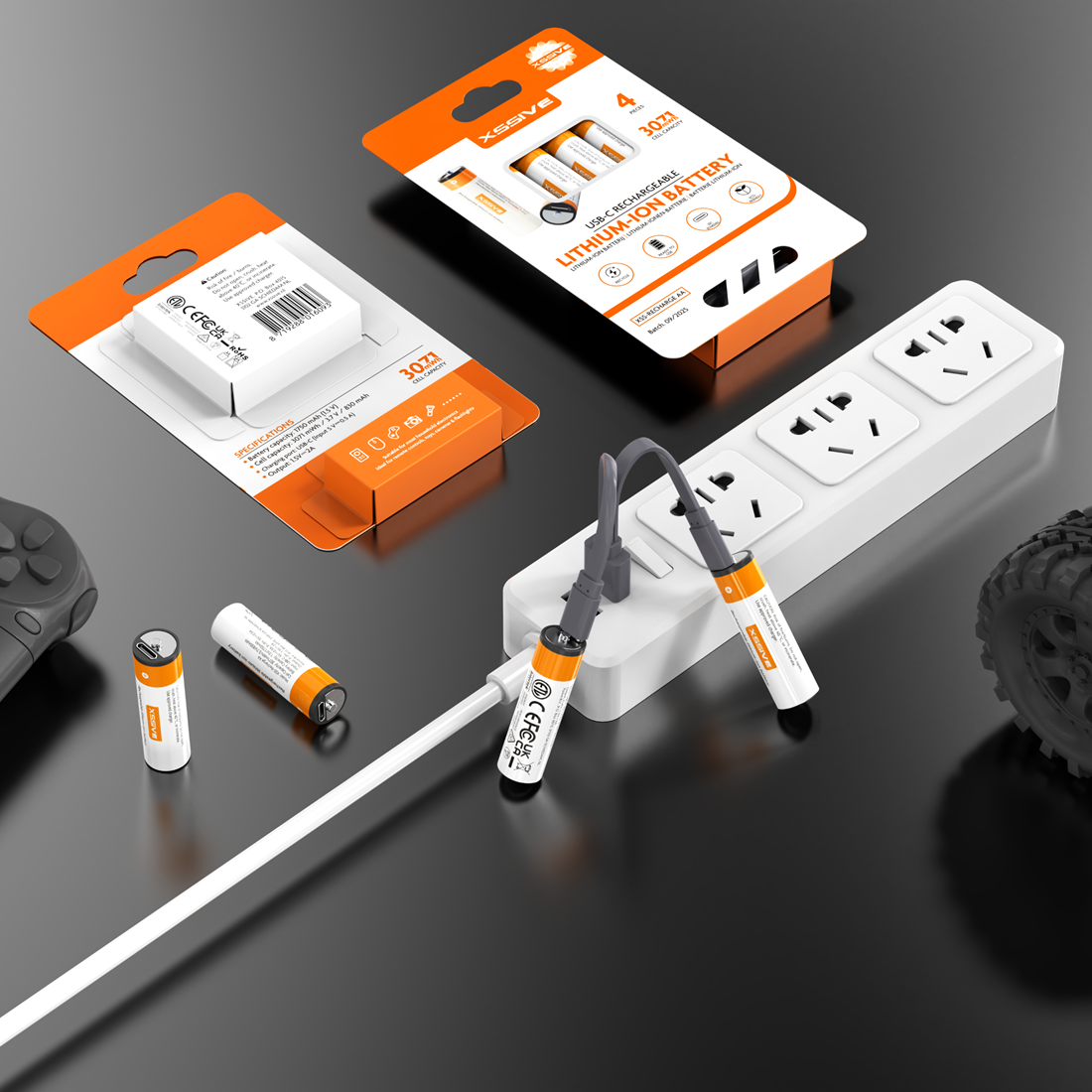 USB-C Chargeable Penlite AA Batterij 4st.