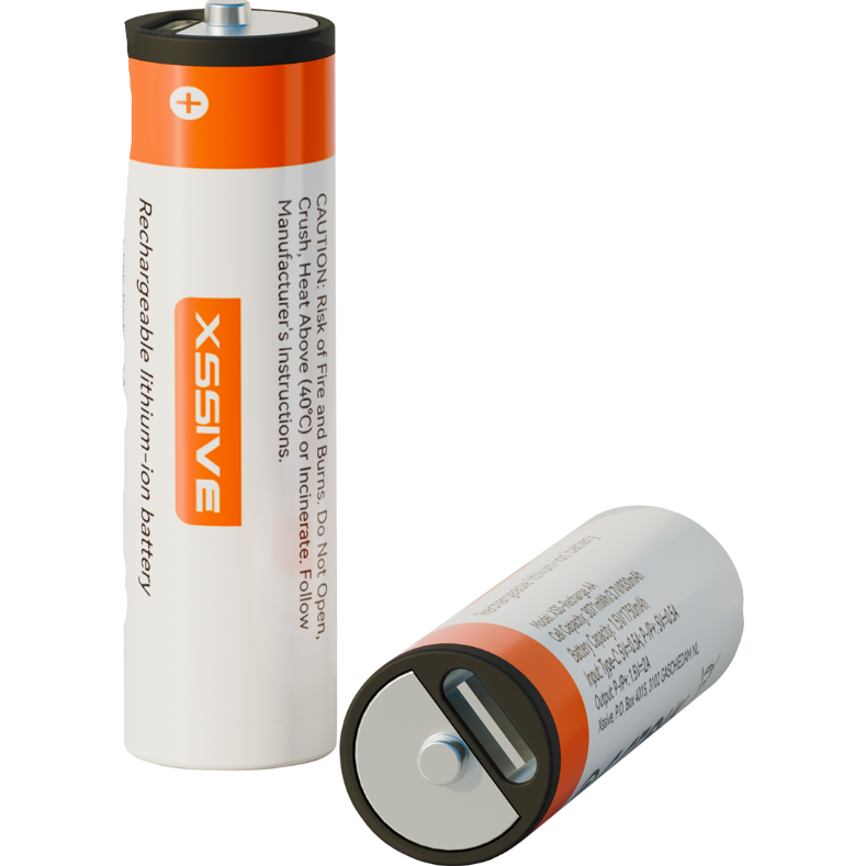 USB-C Chargeable Penlite AA Batterij 4st.